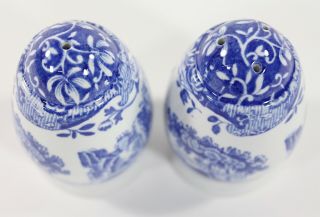 Spode - England Blue Italian Countryside Porcelain Salt & Pepper Shakers, 4