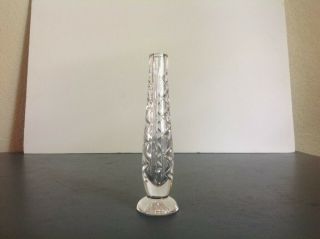 Waterford Crystal Bud Vase Zigzag 7 Inch Signed Waterford