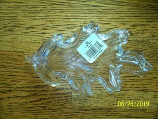 Marquis By Waterford Crystal Candy Dish Oak Leaf Signed Made In Germany 7 3/4 