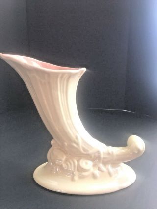 Red Wing Pottery Vase 413 Cornucopia Vintage