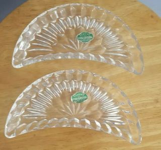 Set Of 2 Vintage Lead Crystal Bone Dish Made In Western Germany Over