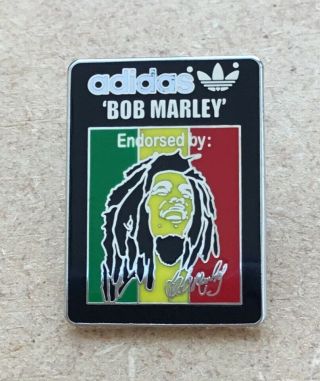 Bob Marley Adidas Endorsed Retro Enamel Pin Badge - Reggae Rasta