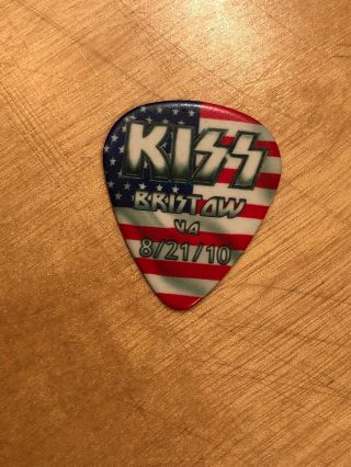 KISS Hottest Earth Tour Guitar Pick Eric Singer Atlanta GA 8/31/10 Signed Rock 3