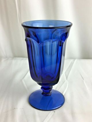 Imperial Glass Old Williamsburg Deep Blue Ultra 6 5/8” Iced Tea Goblets Stems