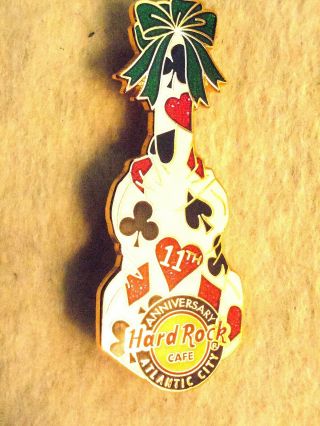 Hard Rock Cafe Atlantic City 11th Anniversary Guitar Pin