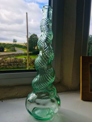 Vintage Glass Genie Bottle Decanter Shonfeld’s Usa Light Green