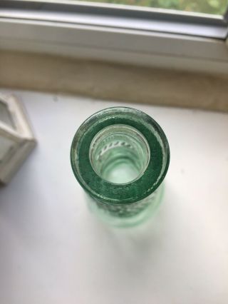 Vintage Glass Genie Bottle Decanter Shonfeld’s USA Light Green 3