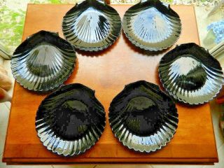 Vintage Plates,  Seashell Arcopal Coquillage Bread/salad Plates,  Set Of 6,