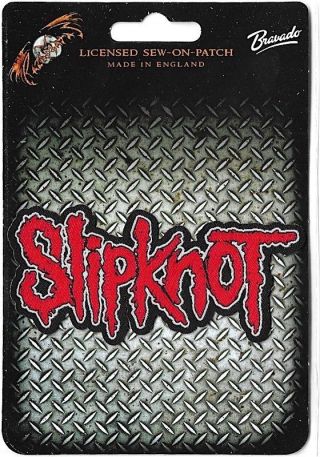 Official Licensed Merch Woven Sew - On Patch Metal Rock Slipknot Logo Cut - Out
