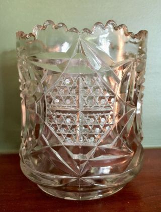 Eapg Antique Pattern Glass Star Of David Spooner Wetzel Martinsville 500