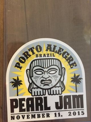 Pearl Jam Concert Sticker Porto Alegre Brazil Nov 11,  2015