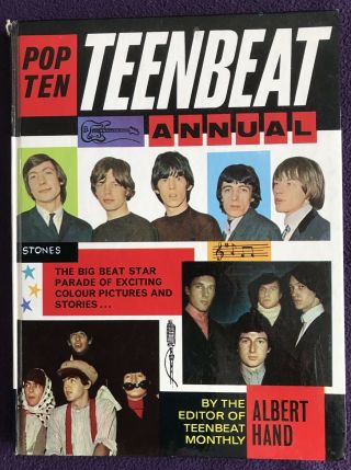 1966 Pop Ten Teenbeat Annual The Beatles Rolling Stones Kinks Zombies Hollies