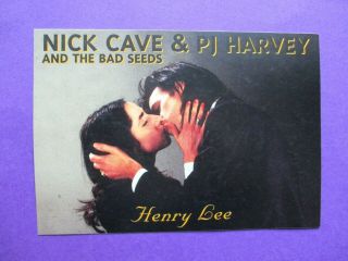 Nick Cave & Pj Harvey Henry Lee Promo Postcard Uk 1996 Murder Ballads