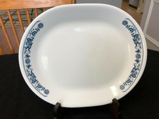 Vintage Corning Corelle Old Town Blue Onion 12x10 Oval Serving Platter