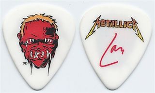 Metallica Lars Ulrich Authentic 2008 Tour Signature Guitar Pick Voodoo Zombie