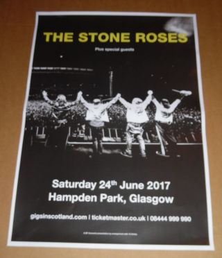 The Stone Roses - Hampden Park Glasgow live show concert gig poster - june 2017 2