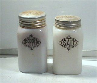 Vintage Anchor Hocking Salt & Pepper Shakers - White Milk Glass