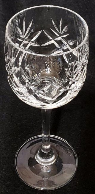Royal Irish Crystal Wine Goblet Cut Crystal Glass Pineapple Cut 7 1/4 " Tall
