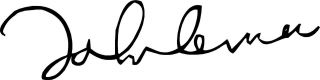 John Lennon Autograph Design Decal / Sticker For Guitar,  Wall Or Flat Surface