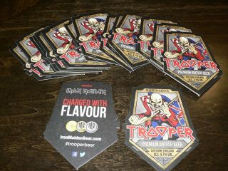 20 Iron Maiden Trooper Beer Bar Mats Coasters Robinson Brewery