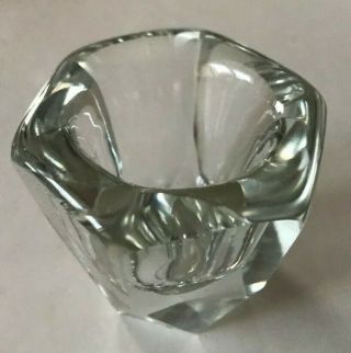 Vintage Kosta Boda Sweden Heavy Cut Glass Crystal Deep Bowls 1/2