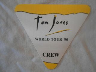 Tom Jones World Tour 1991 Crew Backstage Concert Pass