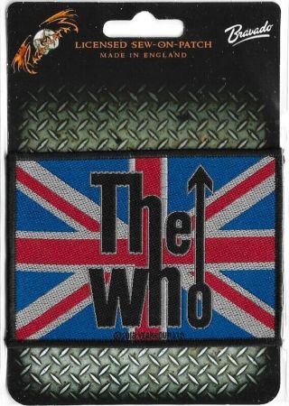 Official Licensed Merch Woven Sew - On Patch Mod Rock The Who Union Flag Logo