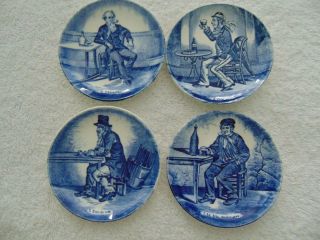 Delfts Royal Sphinx Maastricht Set Of 4 " Drinking " Coasters -