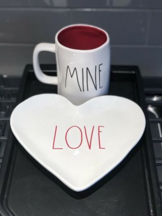 Rae Dunn Valentines Day Set “be Mine” Coffee Mug “love” Plate