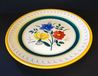 Rare Vintage Stangl Garden Flower Terra Rose 12” Round Chop Plate Platter