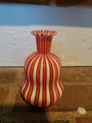 407 Vintage Antique Art Glass Murano Vase