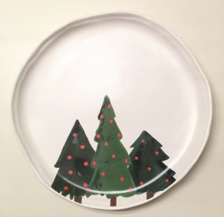Tabletops Gallery Christmas Trees Tree Xmas Dinner Plate 11” Holiday Decor