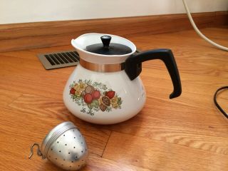 Vintage Corning Ware 6 Cup Tea Pot - Spice Of Life - P - 104 - 8 With Lid