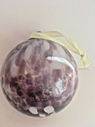 Handcrafted Blown Art Glass Friendship/Calico Ball Ornament 4 