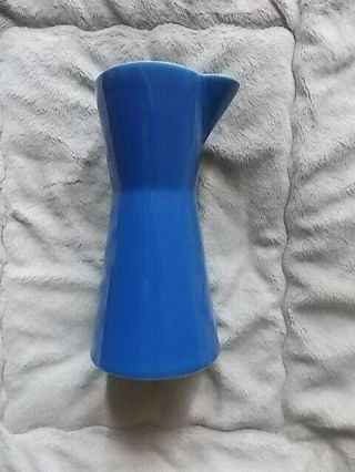 Vintage Bordallo Pinheiro Portugal Spouted 7 - 1/2 " High Vase Small Pitcher Blue
