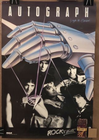 Autograph Promo Poster Vintage 1984 Sign In Please - Turn Up The Radio