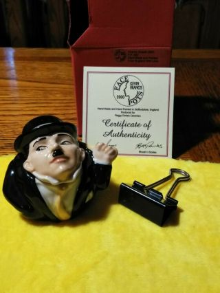 Kevin Francis Face Pot - 2001 Charlie Chaplin Signed In With