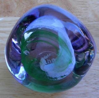 Caithness Scotland Art Studio Glass Pebble Paperweight Hand Blown