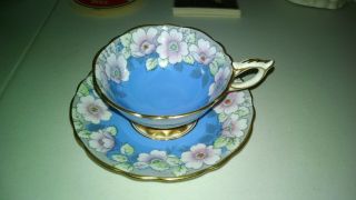 Vintage Royal Stafford Queen Mary 7751 Tea Cup And Saucer Bone China