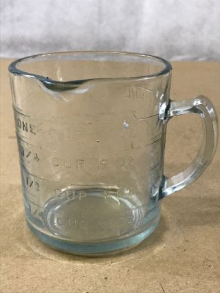 Vintage Fire King Sapphire Blue Glass One Cup Measuring Cup G4