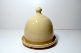 Vintage Bybee Art Pottery Bb Cheese Dome Cover Butter Dish