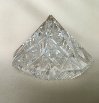 Waterford - Lismore - Cut Crystal Glass Paperweight (diamond Shape)