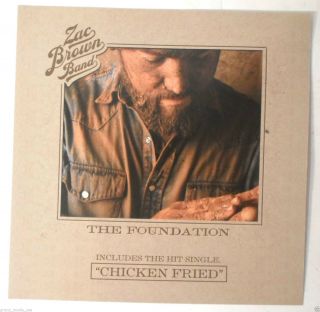 Zac Brown Band - The Foundation Promo Poster/flat (2008) Exc Cond