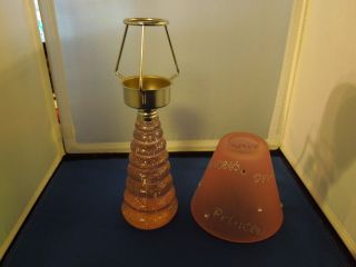 Princess Tea Light Candle Lamp Holder Pink With Rhinestones & Glitter Adorable 2