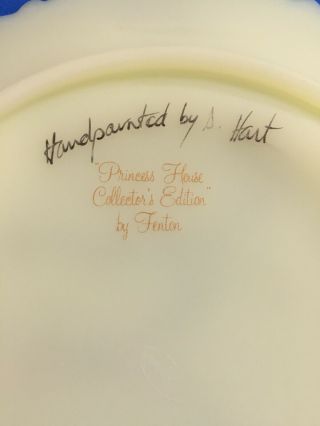 Princess House Collector Edition By Fenton Plate 1980 Church Signed Hand Painted 3