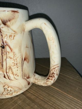 5.  5”x3.  5” Hand Crafted Alaskan Clay Pottery Art Beer Stein Cup Mug Artist Signed 5