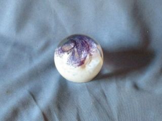 CAITHNESS GLASS Scotland PIXIE Paperweight Lilac White & Purple 2