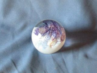 CAITHNESS GLASS Scotland PIXIE Paperweight Lilac White & Purple 3
