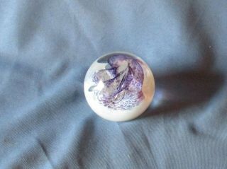 CAITHNESS GLASS Scotland PIXIE Paperweight Lilac White & Purple 4