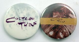 Cocteau Twins Button Badges 2 X Vintage Cocteau Twins Pin Badges